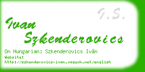 ivan szkenderovics business card