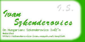 ivan szkenderovics business card